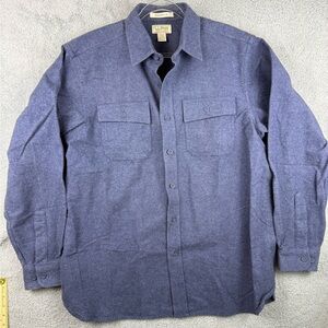 Men’s LL bean chamois shirt navy size large vintage preowned
